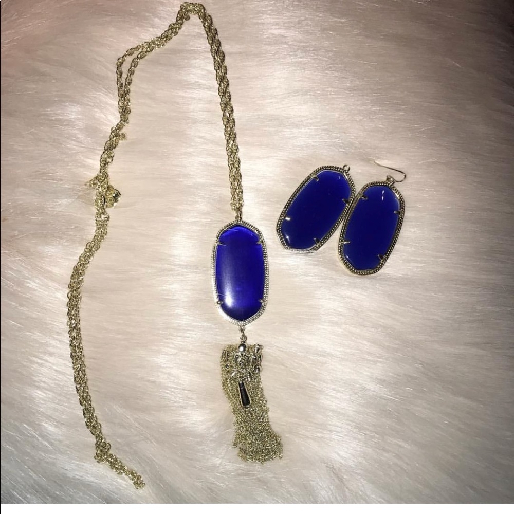 Kendra Scott Rayne & Danielle set cobalt blue
